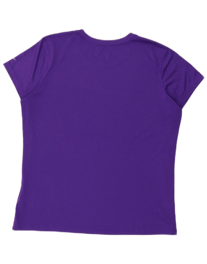 Nike Hommes Dri Fit Graphic T-Shirt Top XL Violet Polyester