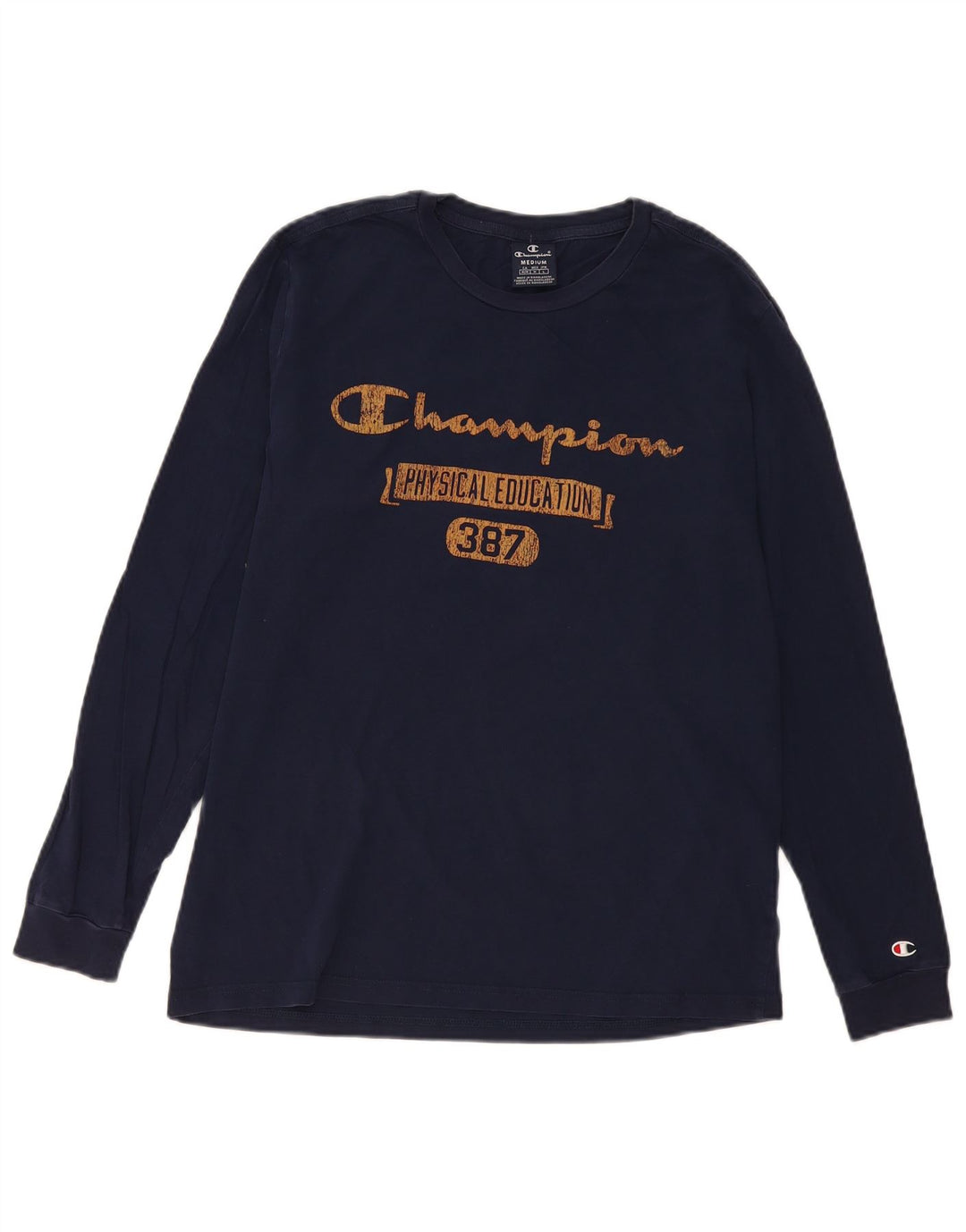 Champion Haut graphique à manches longues pour homme en coton bleu marine moyen
