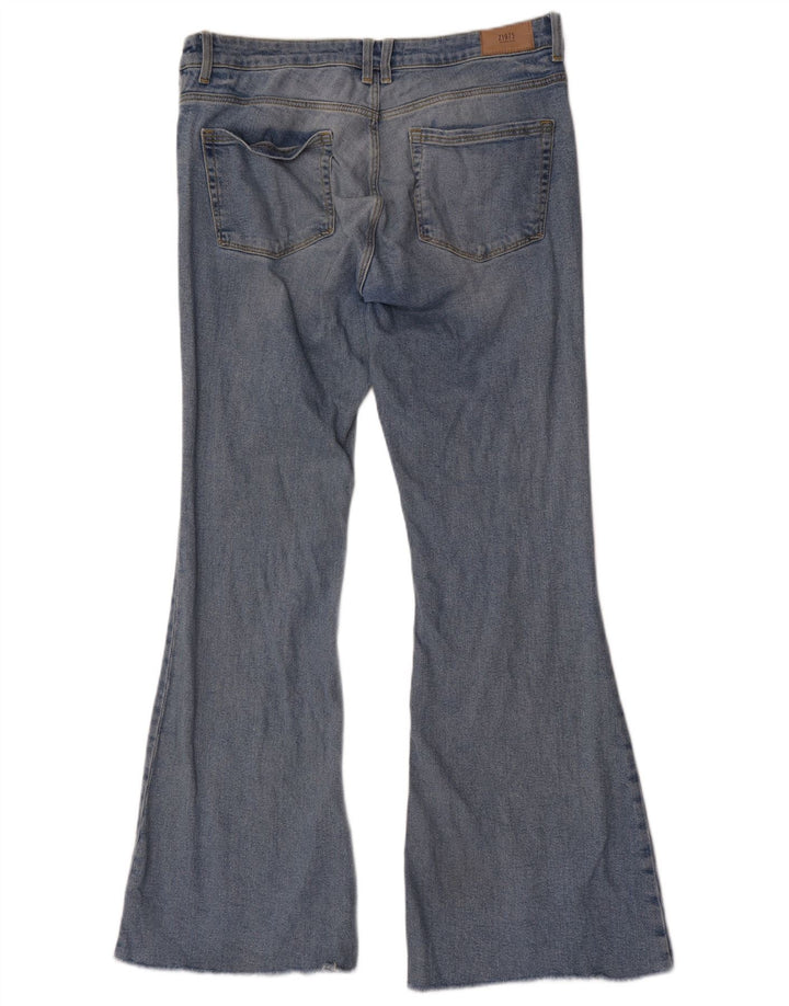Zara Jean évasé pour femme EU 42 Large W32 L34 Bleu