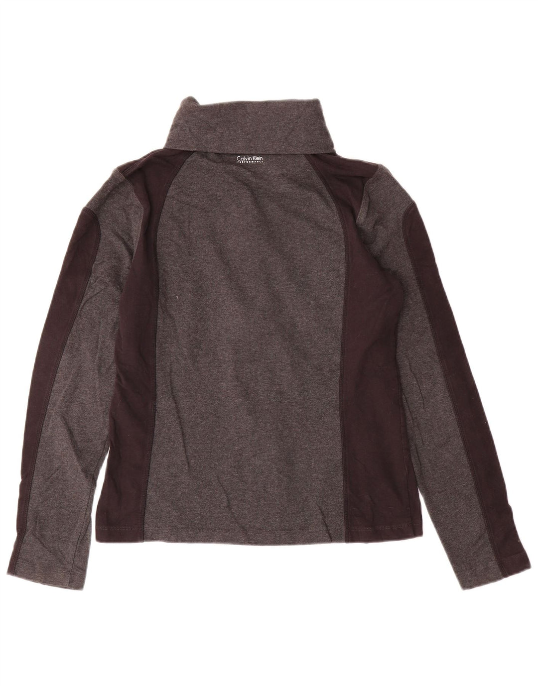 CALVIN KLEIN Veste de survêtement Performance pour femme UK 14 Large Gris