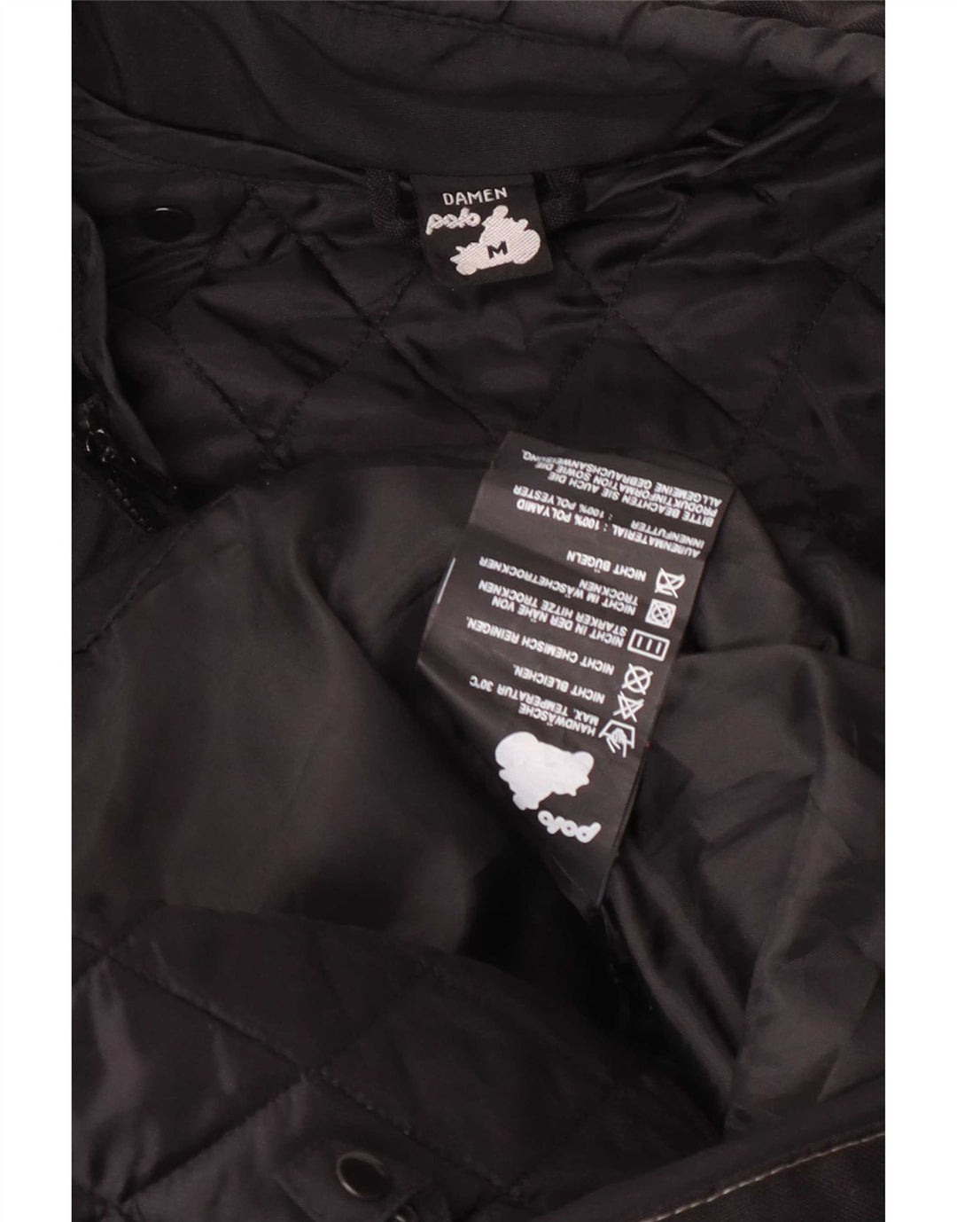 POLO Veste de moto Racer pour femme UK 14 Medium Noir Colourblock