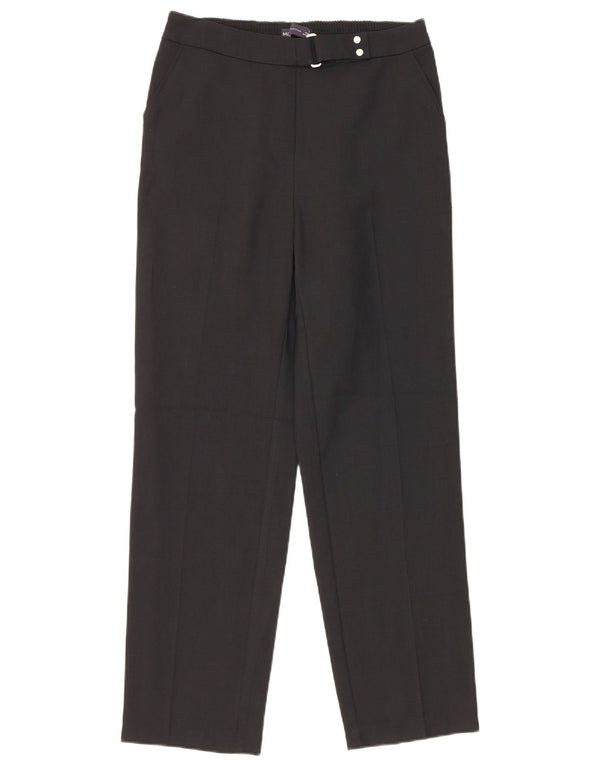 Marks & Spencer Pantalon chino droit pour femme UK 10 Small W28 L28 Noir