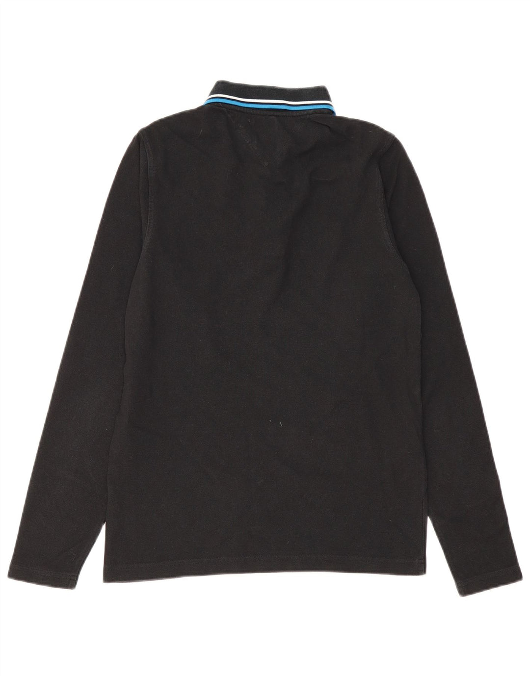 TOMMY HILFIGER Polo à Manches Longues Homme Noir Moyen Coton