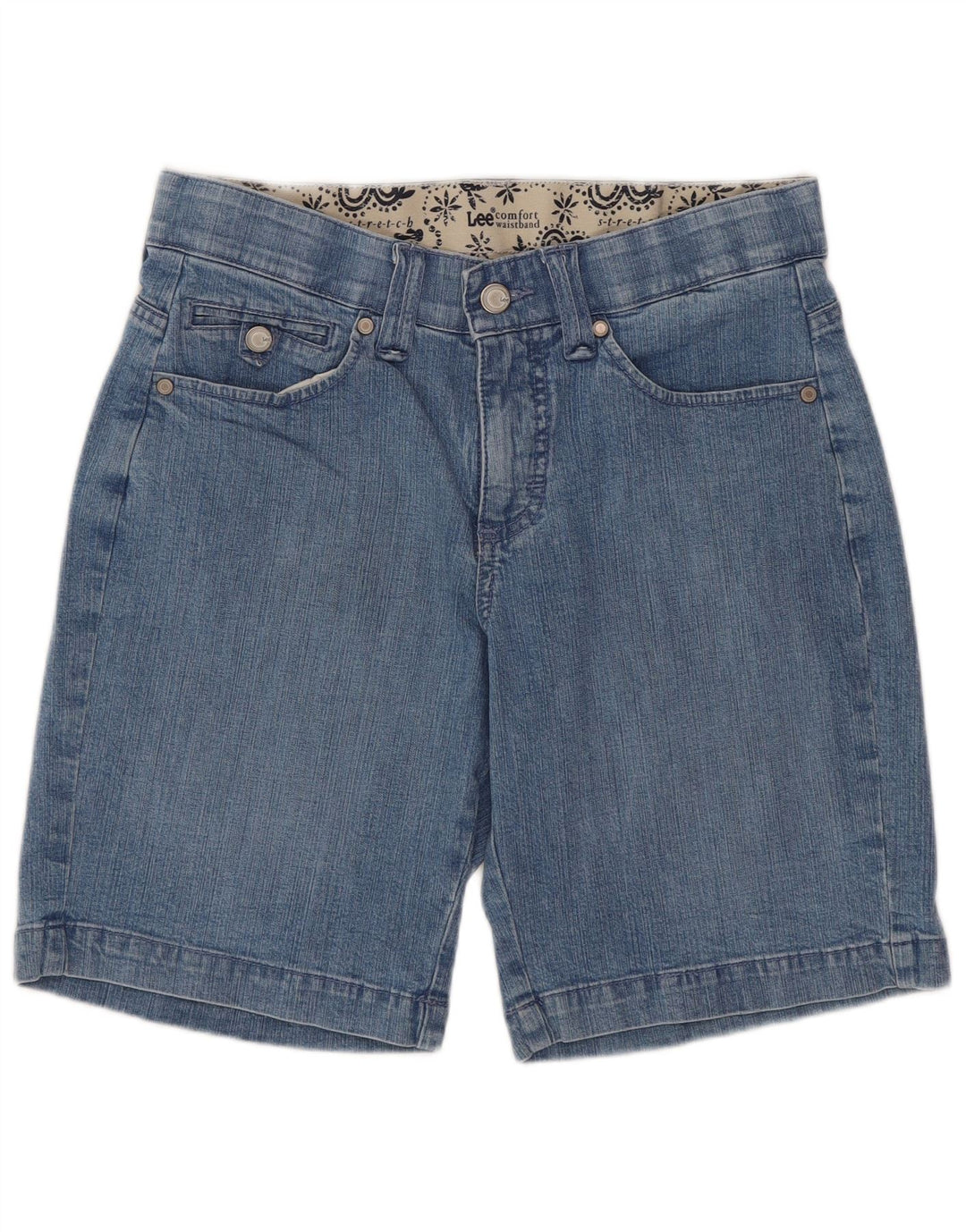 LEE Short en jean pour femme US 6 Medium W29 Bleu Paisley Coton