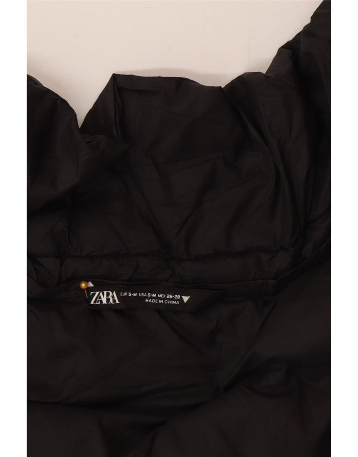 Zara Gilet rembourré surdimensionné pour femme UK 10 Small Noir