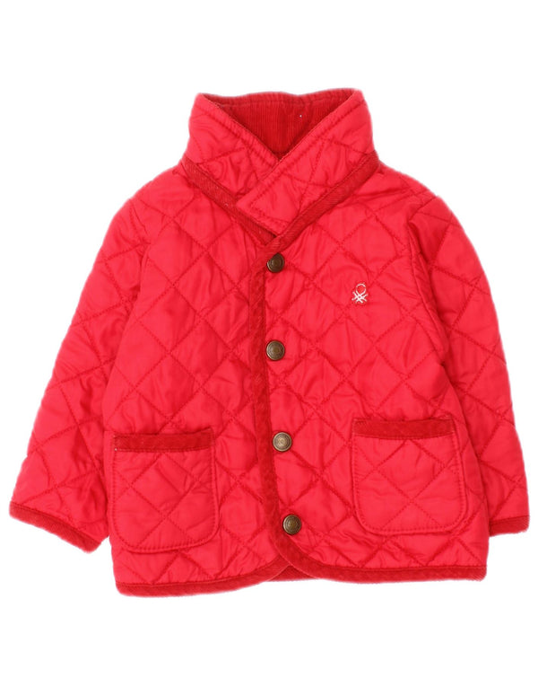 Benetton Veste matelassée bébé garçon 6-9 mois Rouge Polyamide