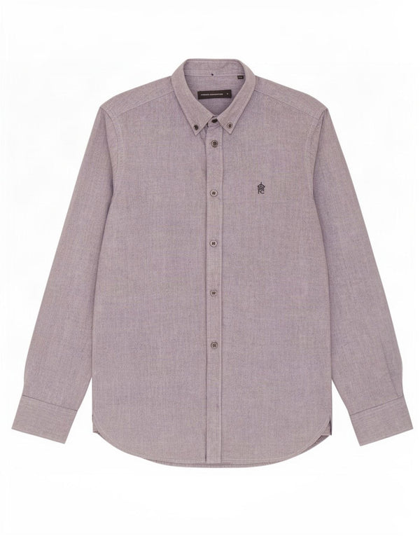 French Connection Chemise Homme Petit Gris Coton