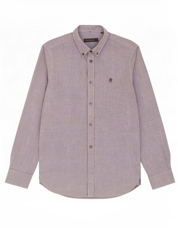 French Connection Chemise Homme Petit Gris Coton