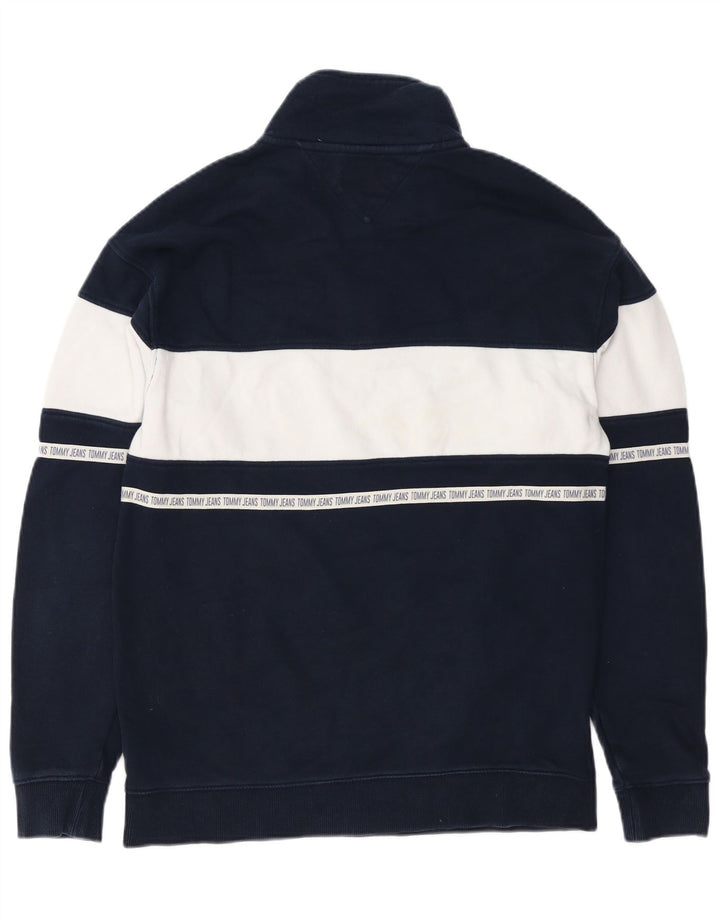 Tommy Hilfiger Sweat-shirt graphique pour homme Small Bleu marine Colourblock