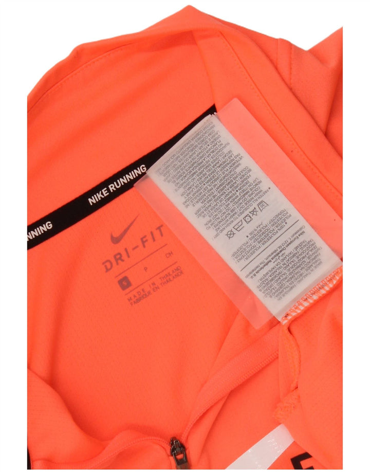Nike Haut de survêtement à enfiler graphique Dri Fit pour femme UK 10 Small Orange