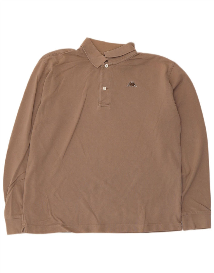 Kappa Polo à Manches Longues Homme Petit Gris Coton