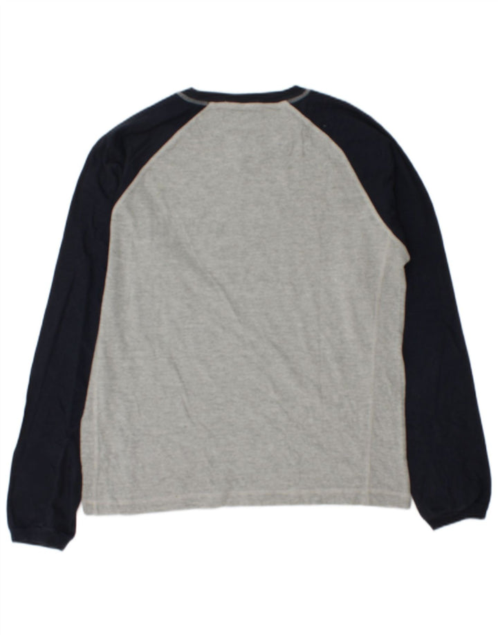 Champion Haut graphique à manches longues pour homme en coton color block gris moyen