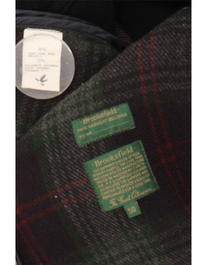 Brooksfield Duffle Coat à capuche pour homme IT 50 Large en laine bleu marine