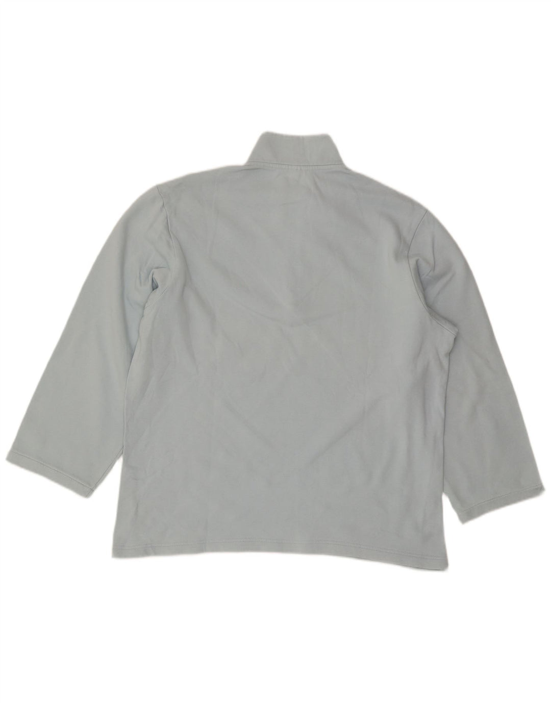 Adidas Haut à col zippé et manches longues pour homme en coton bleu moyen