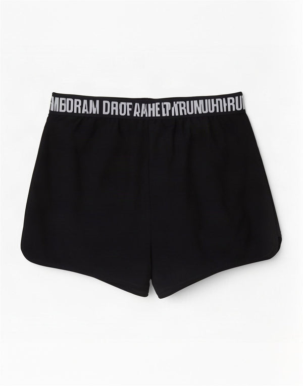 Under Armour Short de sport Heat Gear Loose Fit pour femme UK 12 Noir moyen