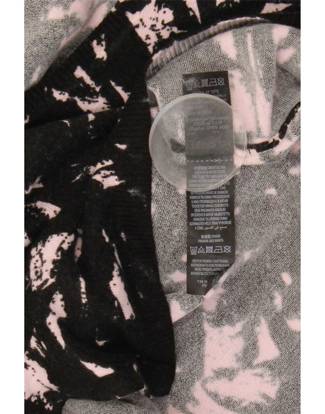Marks & Spencer Pull col en V pour femme UK 8 Small Noir