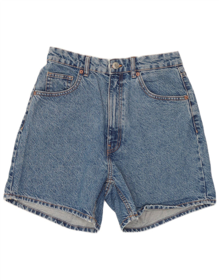 ZARA Short en jean pour femme EU 38 Small W28 Bleu Coton