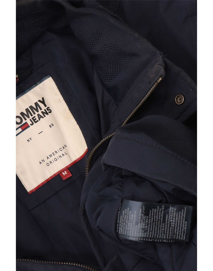 Tommy Hilfiger Manteau coupe-vent à capuche pour homme UK 38 Bleu marine moyen
