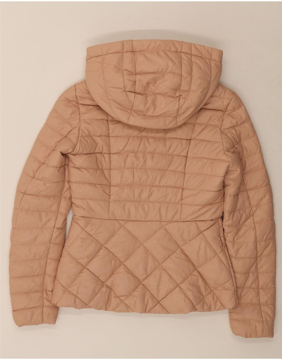 GUESS Veste matelassée à capuche pour femme UK 6 XS Rose Polyuréthane