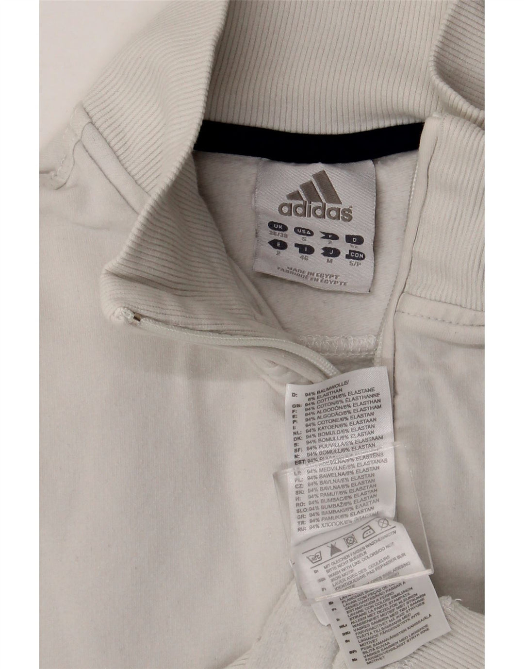 ADIDAS Veste de survêtement pour homme UK 36/38 Petit coton blanc