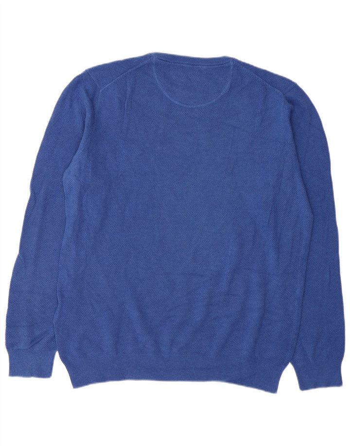Gant Pull col rond homme XL bleu coton