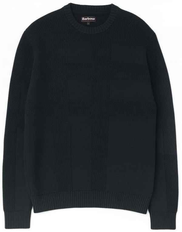 Barbour Pull col rond pour homme en coton vert Large