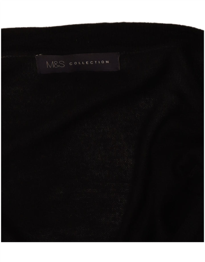 Marks & Spencer Pull cardigan ouvert pour femme UK 14 Noir moyen