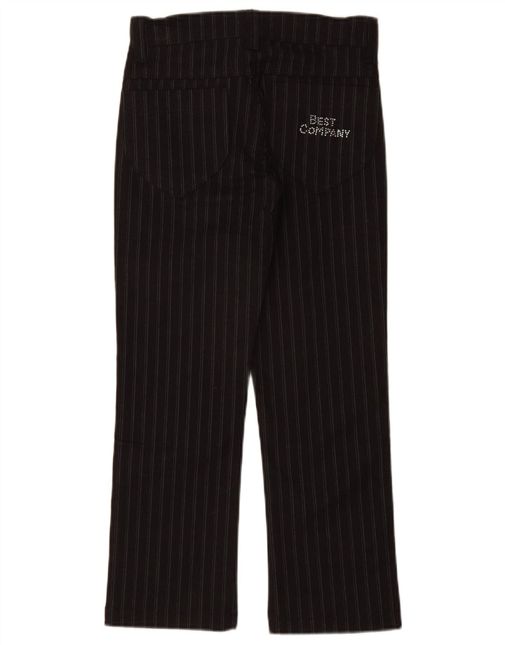 BEST COMPANY Pantalon décontracté fille 7-8 ans W24 L25 Noir à fines rayures