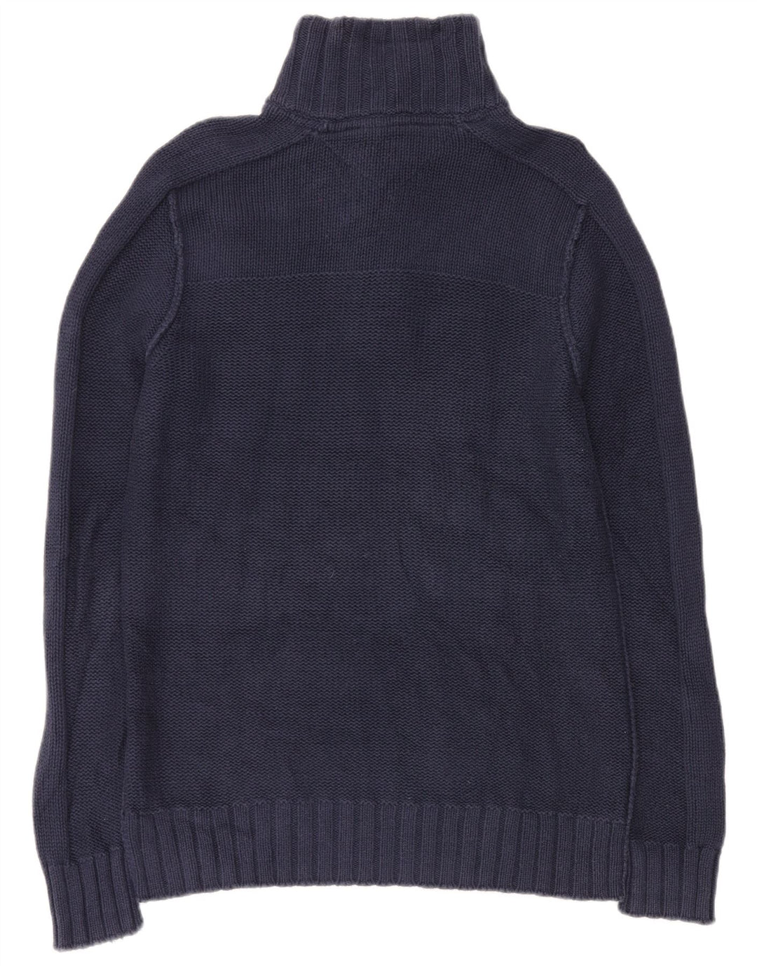 Tommy Hilfiger Pull à col boutonné pour homme en coton bleu marine Taille L