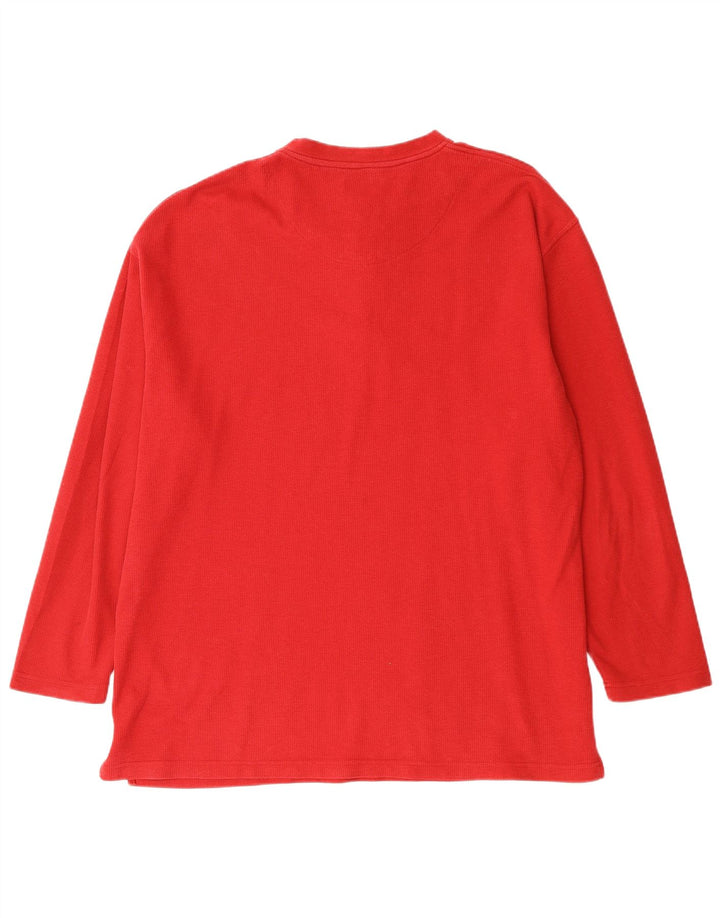 IZOD Haut de Nuit Homme Manches Longues XL Coton Rouge