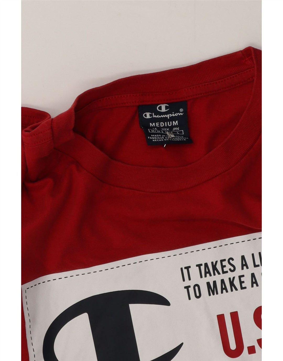Champion T-Shirt Graphique Homme Rouge Moyen
