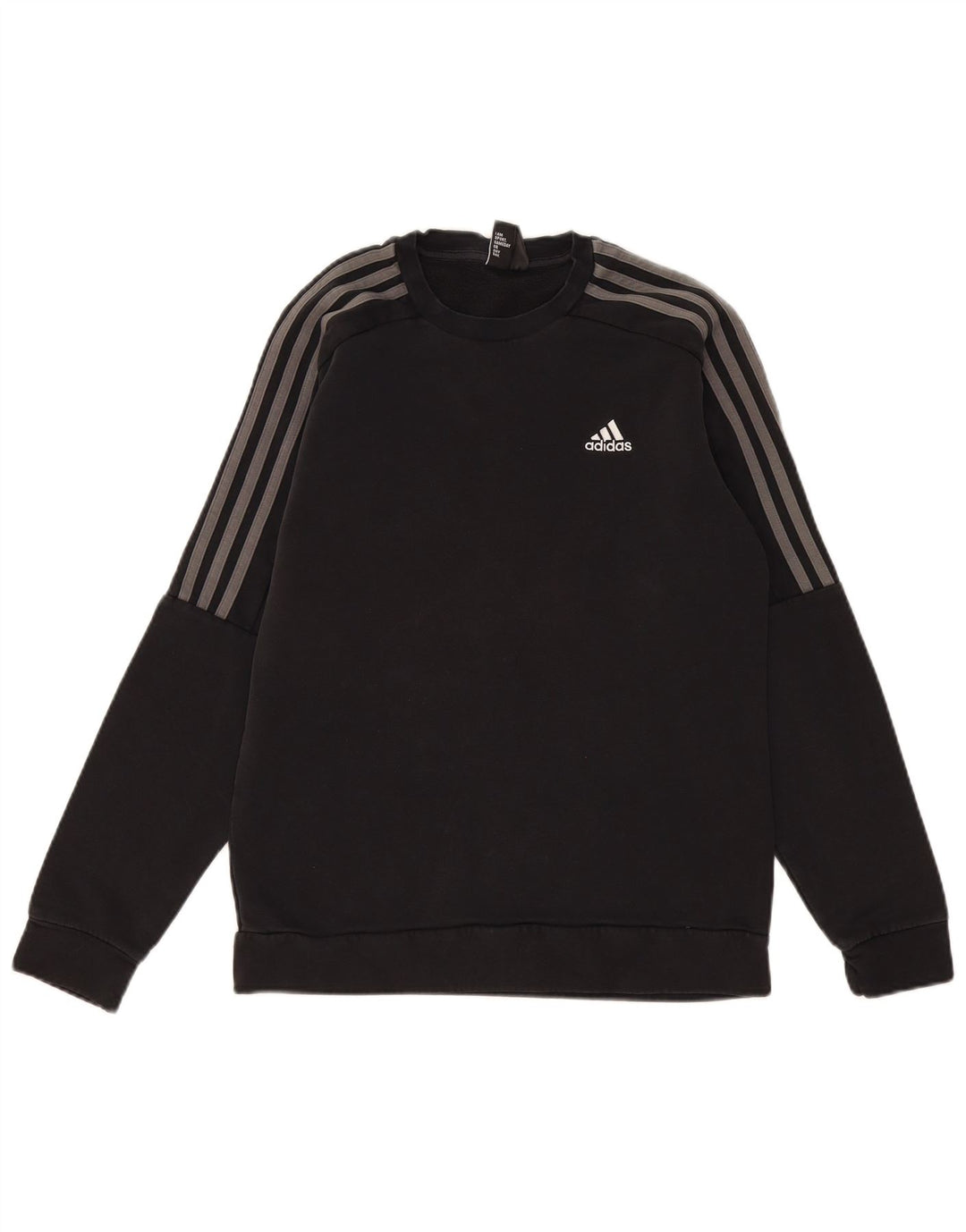 Adidas Sweat-shirt pour homme en coton noir Taille S