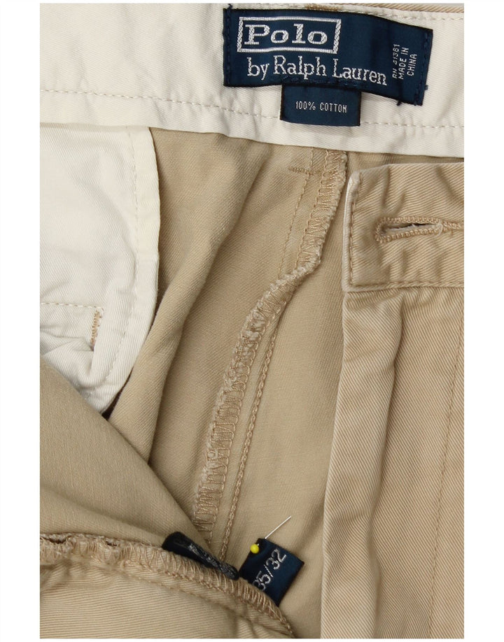 POLO RALPH LAUREN Pantalon Chino Droit Homme W35 L30 Coton Beige