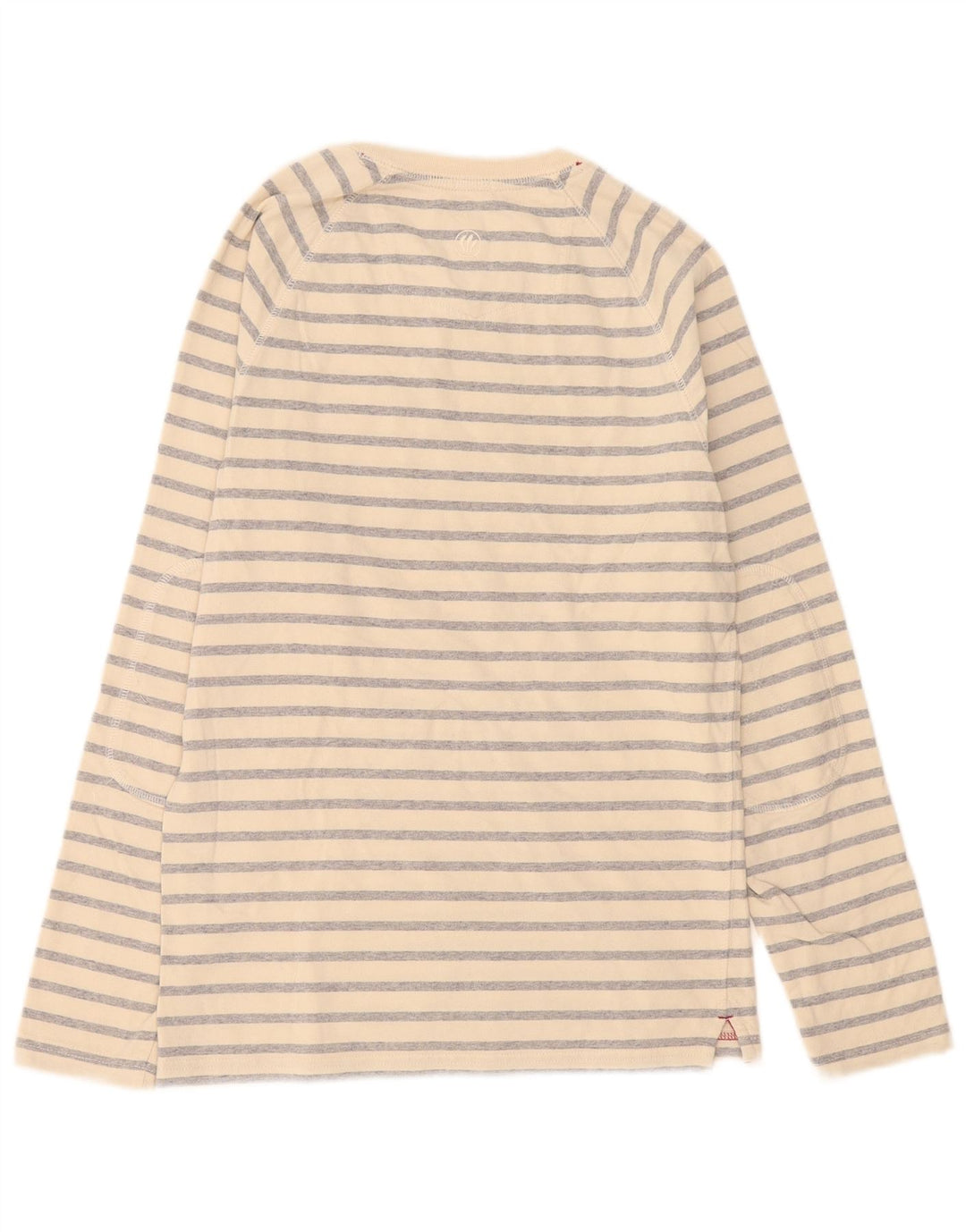 Fat Face Top Homme Manches Longues XS Coton Rayé Beige