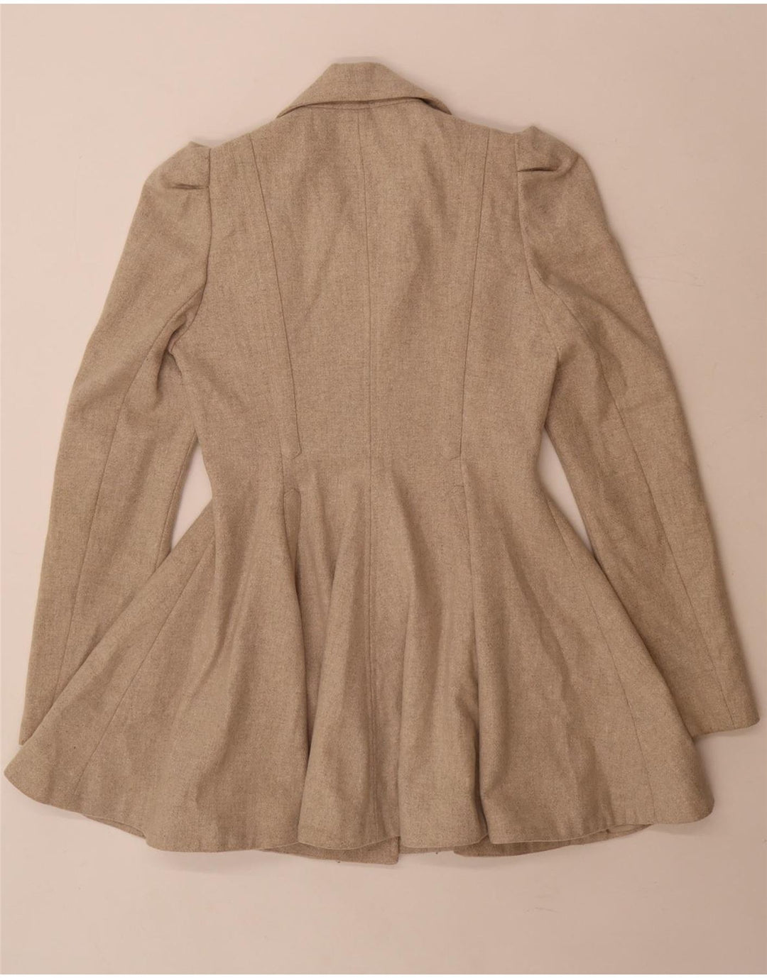 Topshop Manteau Princesse Femme UK 8 Petite Laine Beige