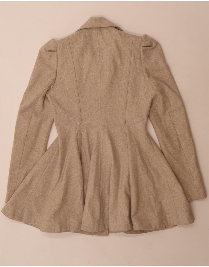 Topshop Manteau Princesse Femme UK 8 Petite Laine Beige