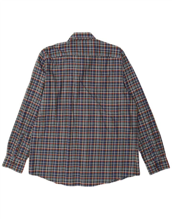 Lerros Chemise Stretch XL Bleu Marine Carreaux Homme