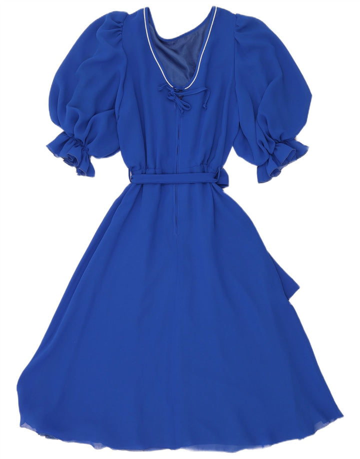 Robe A-Line Femme Vintage IT 40 Petit Bleu Polyester