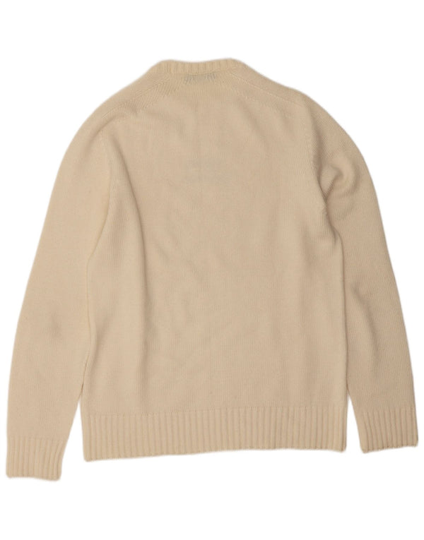 Guess By Marciano Mens Crew Neck Jumper Sweater Medium Off White