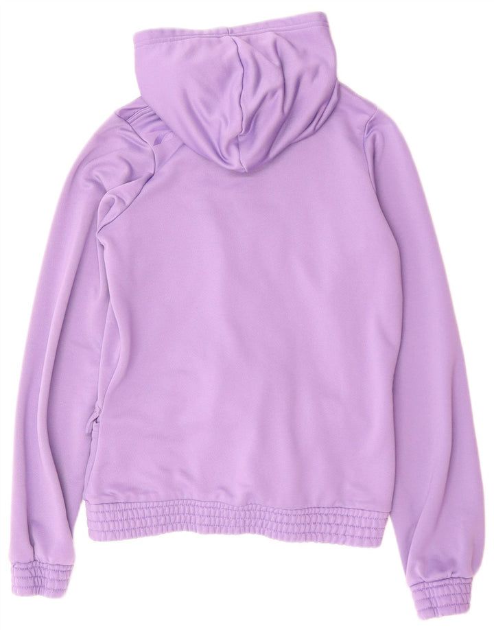 Reebok Pull à capuche zippé pour femme UK 12 Violet moyen Polyester