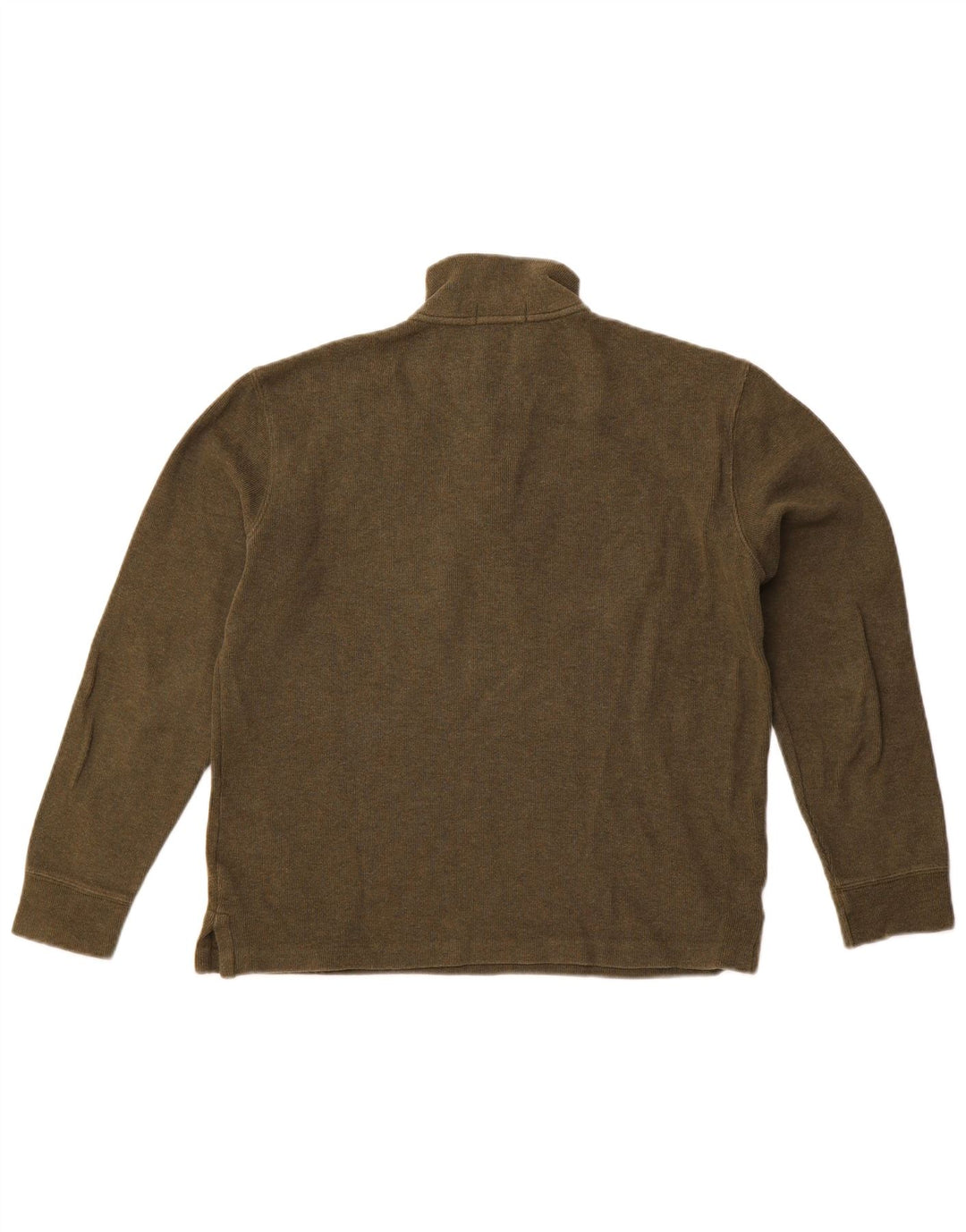 Polo Ralph Lauren Sweat-shirt à col zippé pour homme Petit coton kaki