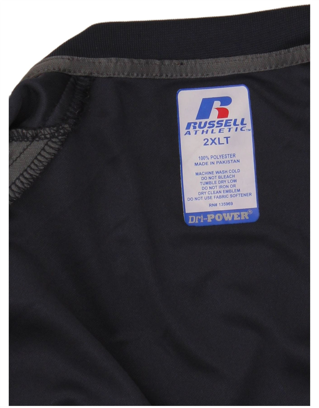 RUSSELL ATHLETIC T-shirt haut pour homme 2XL en polyester color block bleu marine