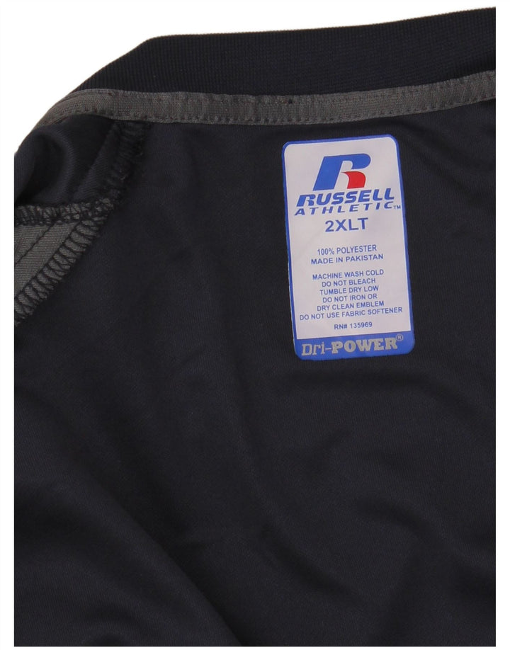 RUSSELL ATHLETIC T-shirt haut pour homme 2XL en polyester color block bleu marine