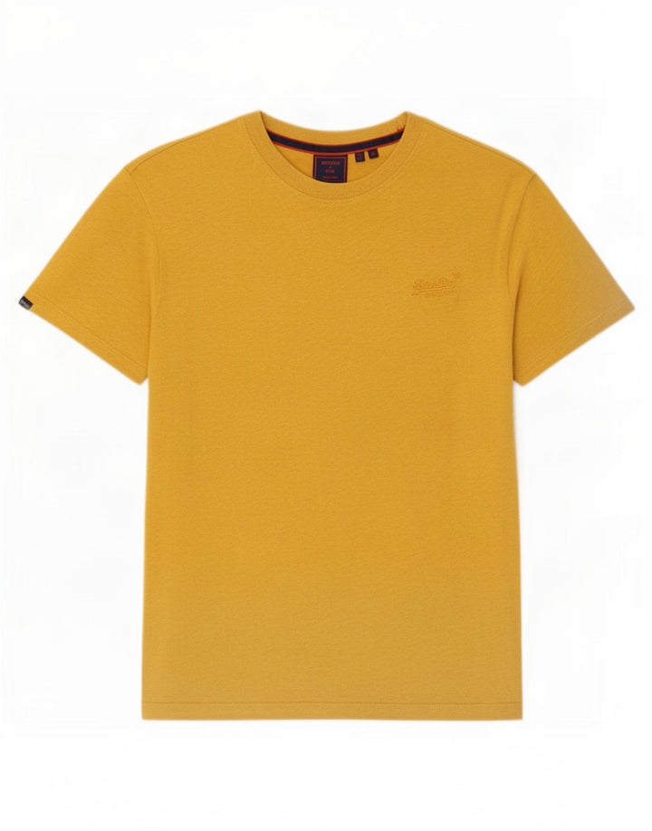 Superdry T-Shirt Homme Jaune Moyen Coton