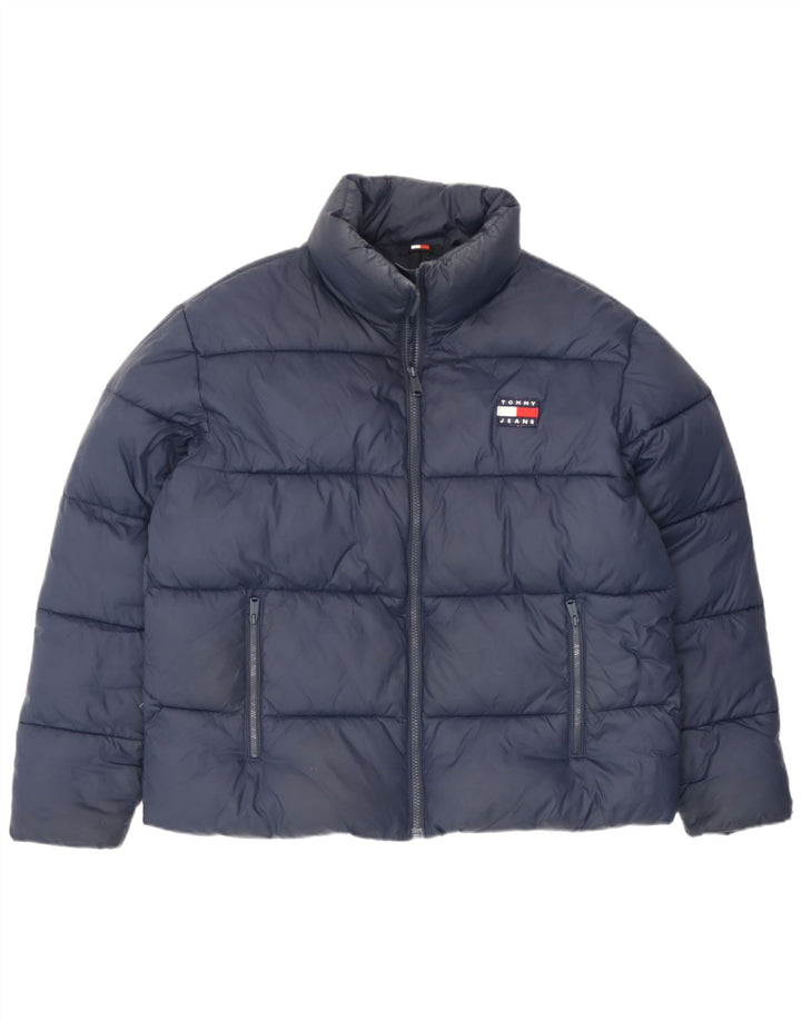 Tommy Hilfiger Veste matelassée pour femme UK 14 Medium Navy Blue Polyamide