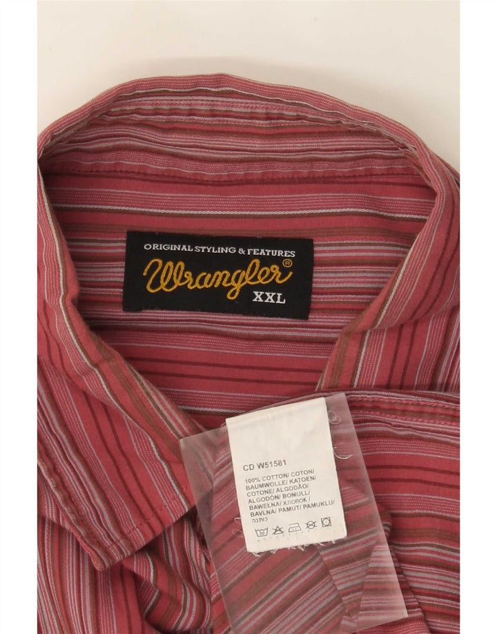 Wrangler Chemise Homme 2XL Coton Rayé Rouge
