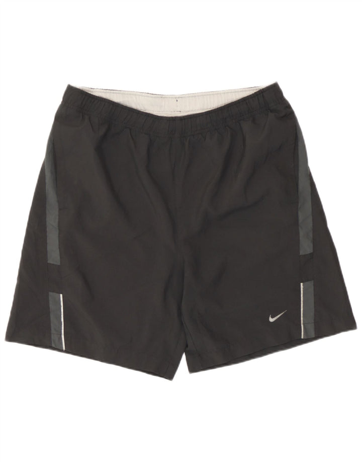 Nike Short de sport pour homme en polyester color block noir moyen