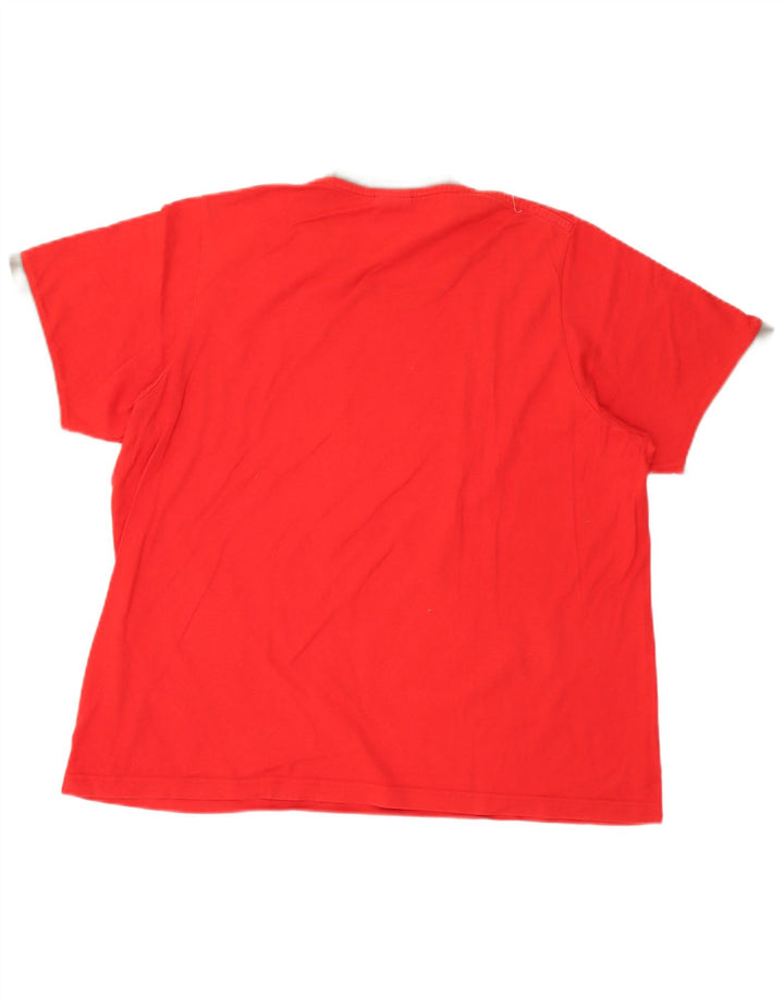 Adidas T-Shirt Graphique Homme Rouge Moyen Coton