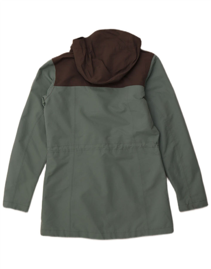COLUMBIA Imperméable à capuche pour femme UK 44 Polyester color block vert moyen