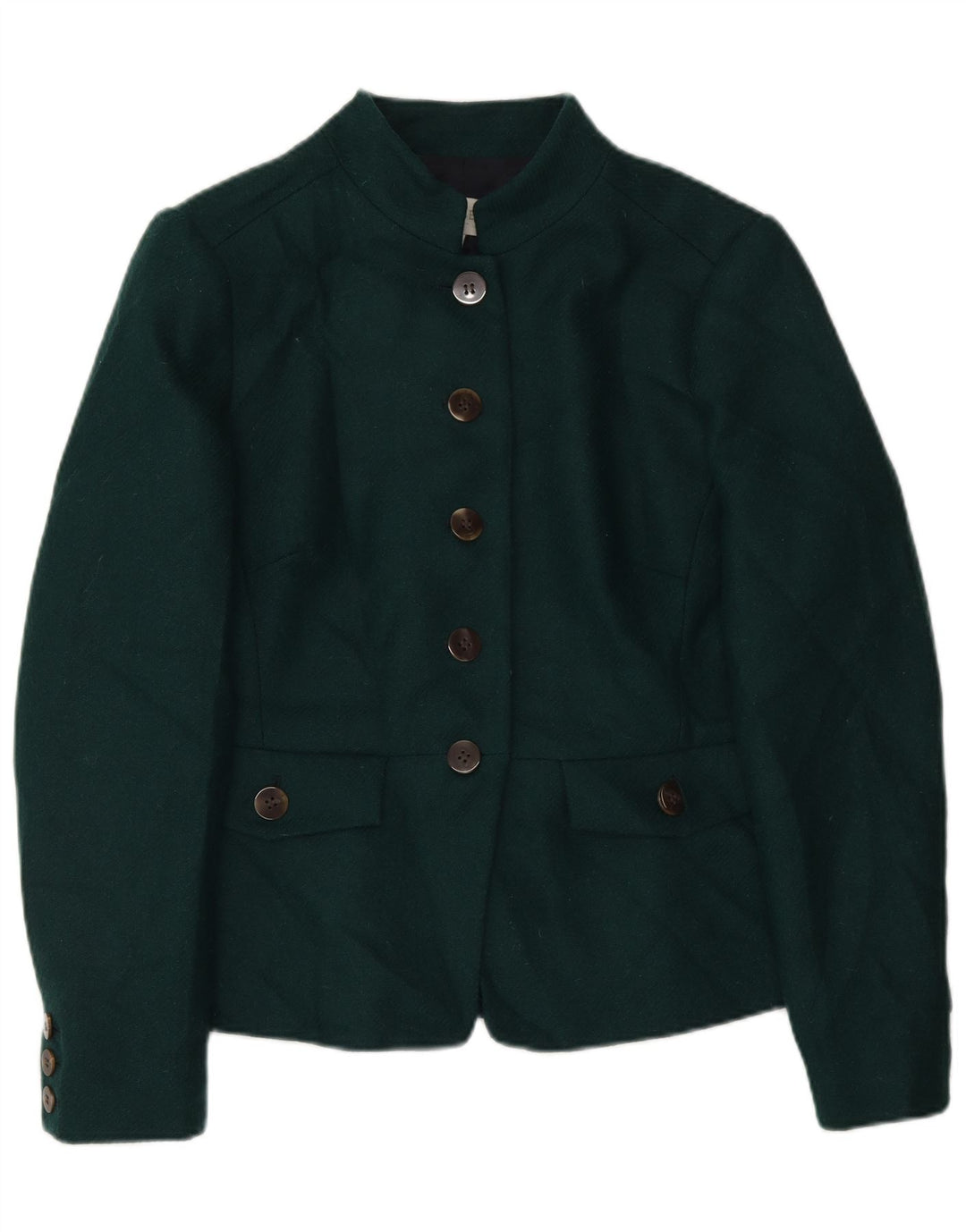 Hobbs Veste Blazer 5 Boutons Femme UK 14 Grande Laine Verte